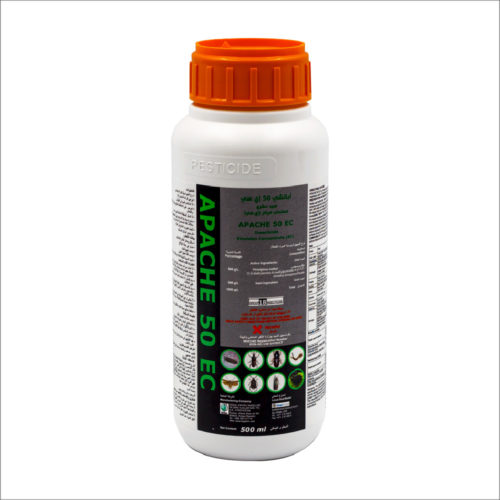 APACHE 50 EC is a broad-spectrum insecticide and acaricide with contact and respiratory action