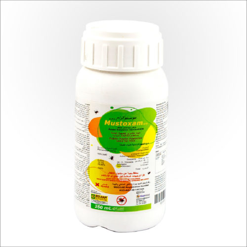 MUSTOXAM 10SE is a water-based, odorless, highly effective neonicotinoid based insecticide against large and small filth flies (houseflies, blowflies, dark-eyed and red eyed fruit flies, drain flies, phorid flies, fungus gnats