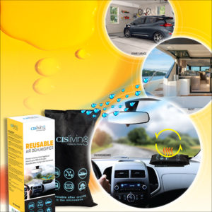 CAR DEHUMIDIFIER BAG MULTI-PURPOSES USE— This dehumidifier bag is ideal to use all year round in cars, caravans, or motorhomes, continuously absorbing excess moisture from the air. It can also be sued indoors.