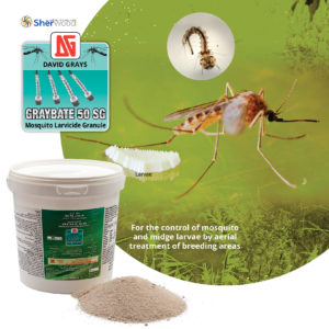 Mosquito larvicide granule control midge larvae